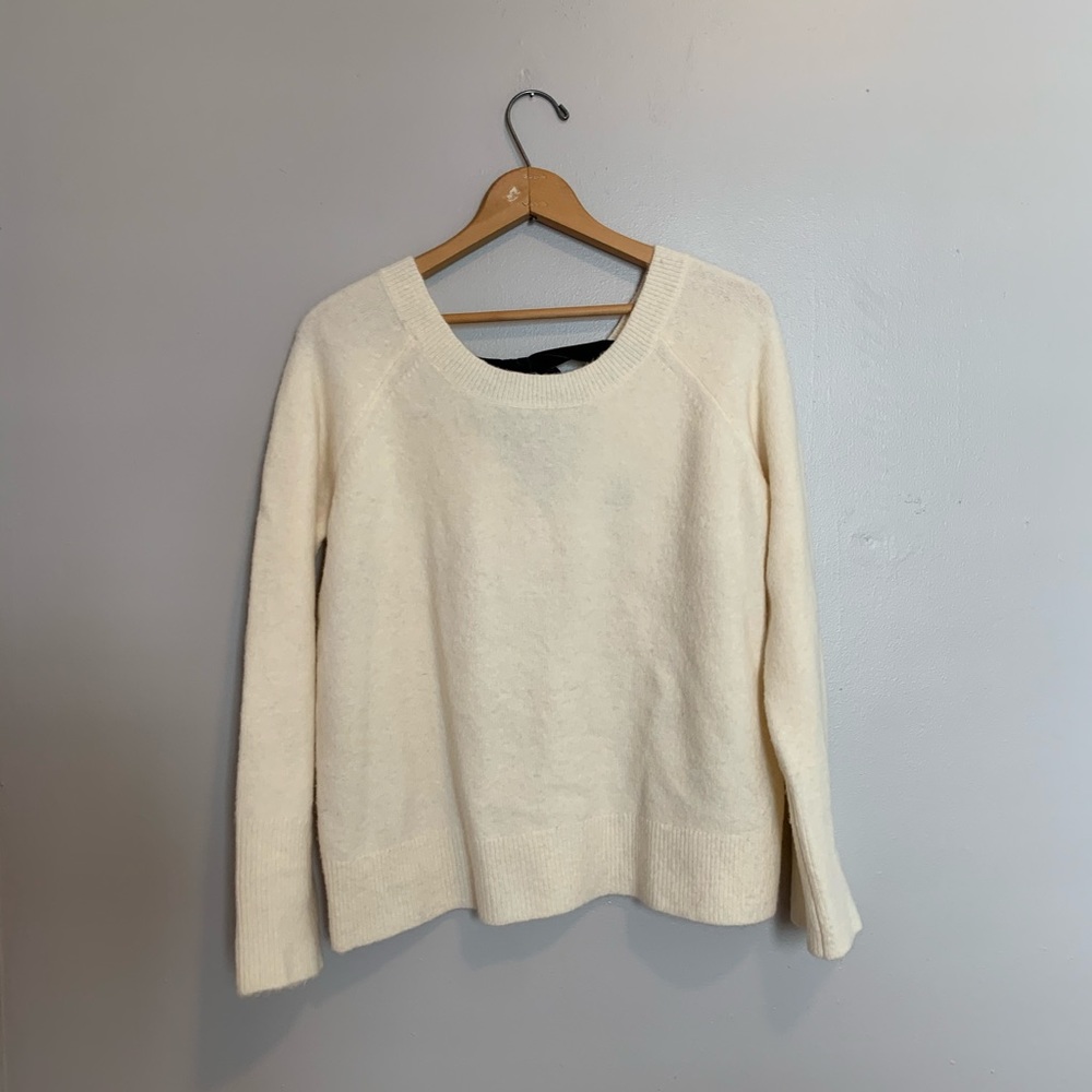 J crew wool sweater with bow